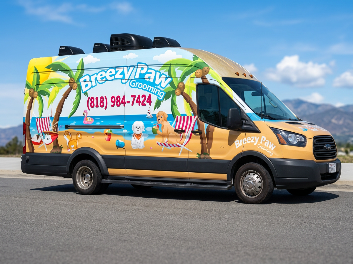 Breezy Paw mobile grooming van